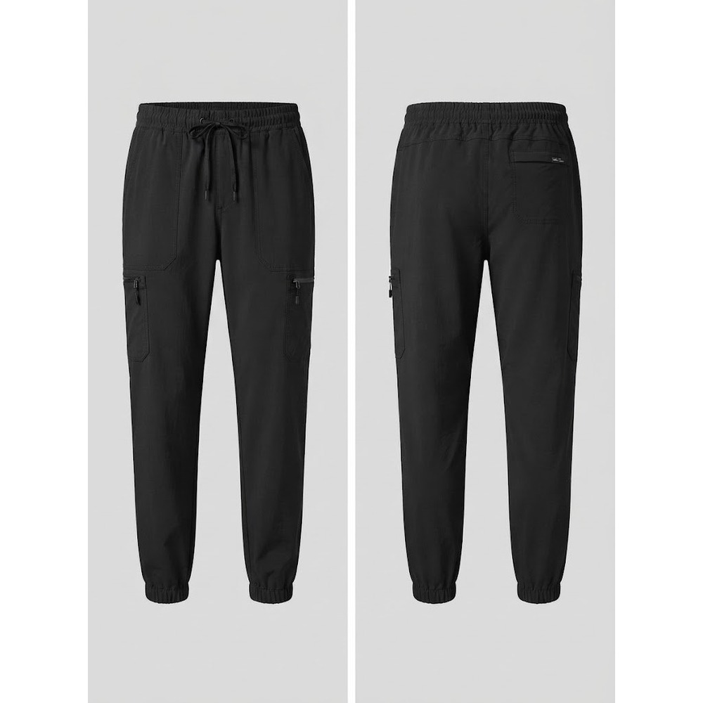 Eddie Bauer Cargo Joggers Womens 8 Black Fleece Lined Hiking Utility Pants